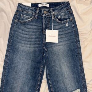 NWT Lovervet Blue Distressed Jeans